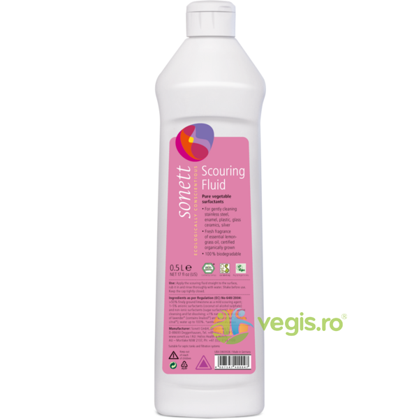 Crema Abraziva Pentru Curatat Suprafete Ecologic/Bio 500ml, SONETT, Produse de Curatenie Casa, 1, Vegis.ro
