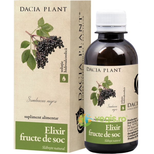 Elixir Fructe De Soc Remediu 200ml, DACIA PLANT, Produse de Slabit, 2, Vegis.ro