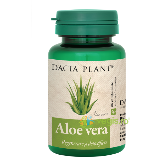 Aloe Vera 60Cpr, DACIA PLANT, Capsule, Comprimate, 1, Vegis.ro