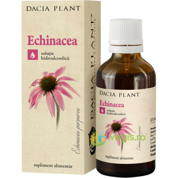 Tinctura De Echinacea 50ml, DACIA PLANT, Tincturi simple, 2, Vegis.ro