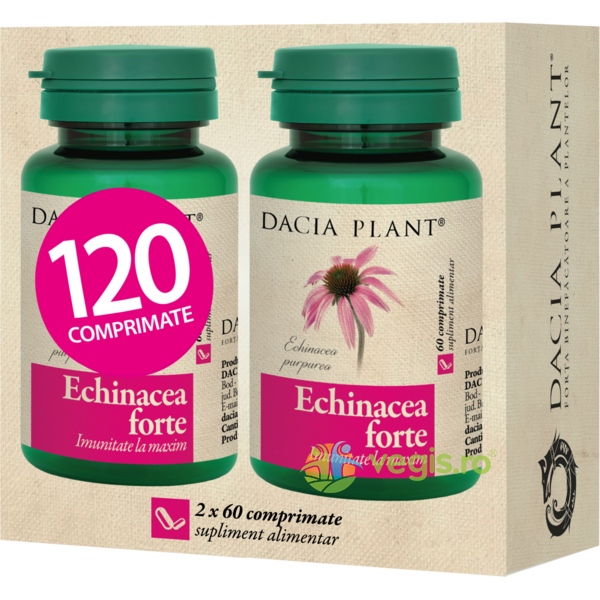 Echinacea Forte 120cpr, DACIA PLANT, Antibiotice naturale, 1, Vegis.ro