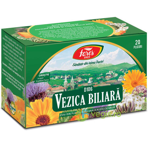 Ceai Vezica Biliara (D106) 20dz, FARES, Ceaiuri doze, 1, Vegis.ro