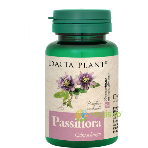 Passiflora 60Cpr, DACIA PLANT, Capsule, Comprimate, 1, Vegis.ro