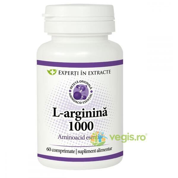 L-Arginina 1000mg 60Cpr, DACIA PLANT, Capsule, Comprimate, 1, Vegis.ro