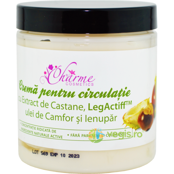 Crema cu Castane pentru Circulatie 250ml, CHARME, Unguente, Geluri Naturale, 1, Vegis.ro