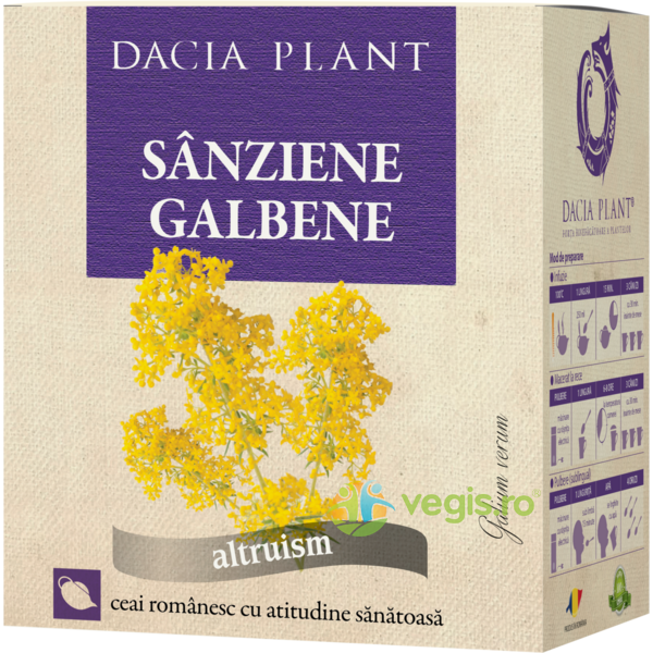Ceai De Sanziene Galbene 50g, DACIA PLANT, Ceaiuri vrac, 1, Vegis.ro
