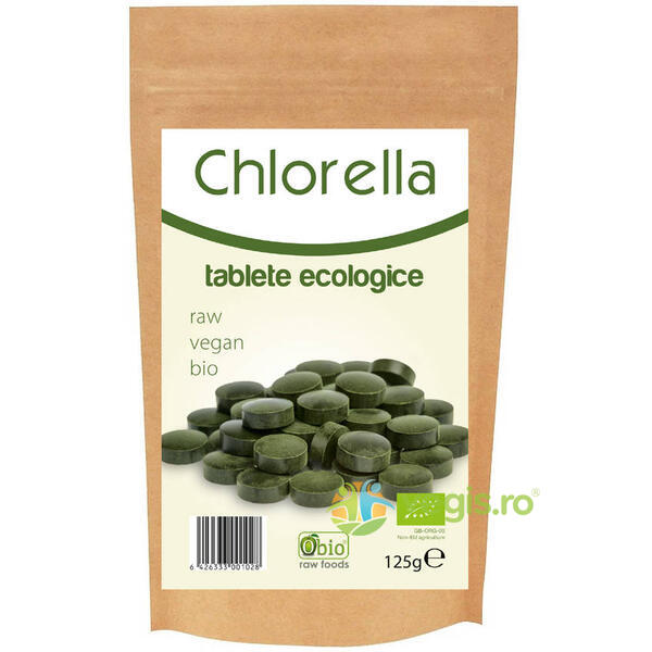 Chlorella Tablete Eco/Bio 125g, OBIO, Capsule, Comprimate, 1, Vegis.ro