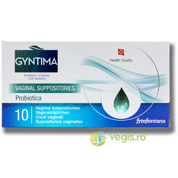 Gyntima - Supozitoare Vaginale 10buc, FYTOFONTANA, Unguente, Geluri Naturale, 2, Vegis.ro