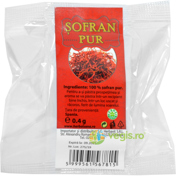 Sofran Pur 0.4g, HERBAVIT, Condimente, Sare, 2, Vegis.ro
