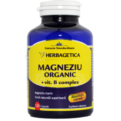 Magneziu Organic Cu B Complex 120Cps HERBAGETICA