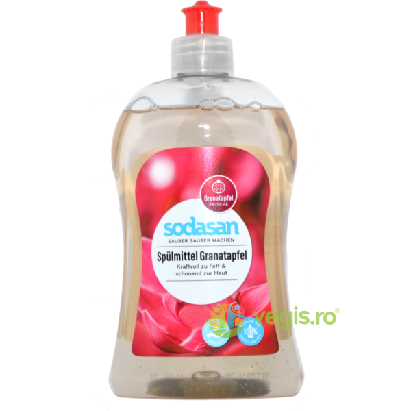Detergent Lichid pentru Vase cu Rodie Ecologic/Bio 500ml, SODASAN, Detergent Vase, 1, Vegis.ro