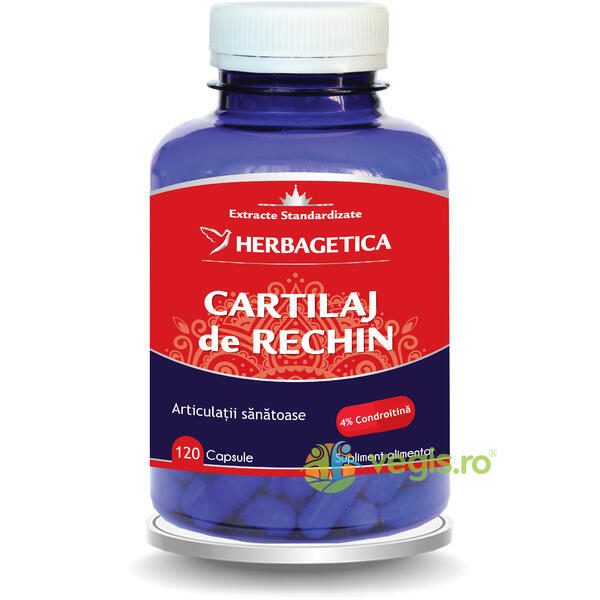 Cartilaj De Rechin 120Cps, HERBAGETICA, Remedii Capsule, Comprimate, 1, Vegis.ro