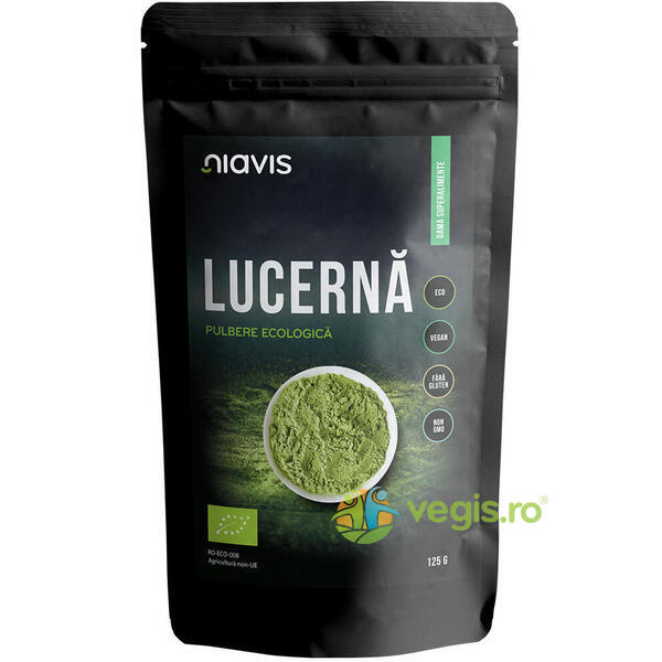 Lucerna (Alfalfa) Pulbere Ecologica/Bio 125g, NIAVIS, Superalimente, 1, Vegis.ro