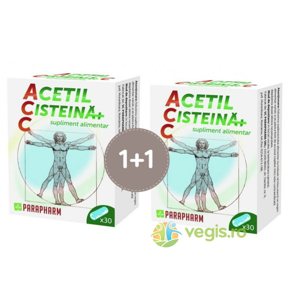 Pachet Acetil Cisteina +C 30cps 1+1, QUANTUM PHARM, Pachete Suplimente, 1, Vegis.ro
