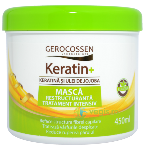 Keratin+ Masca Restructuranta Tratament Intensiv 450ml, GEROCOSSEN, Cosmetice Par, 1, Vegis.ro