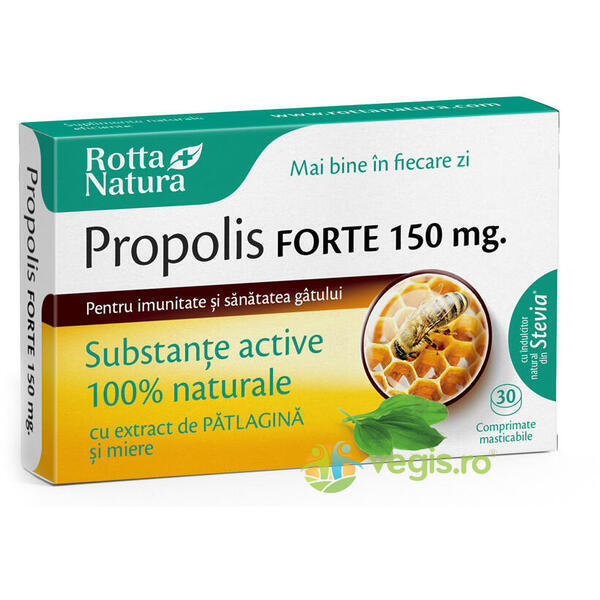 Propolis Forte 150mg 30cps, ROTTA NATURA, Capsule, Comprimate, 1, Vegis.ro