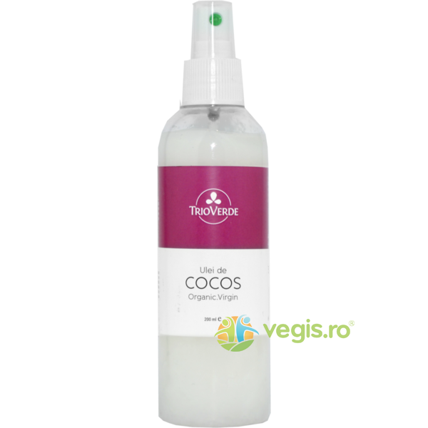 Ulei De Cocos Organic Virgin Spray 200ml, TRIO VERDE, Cosmetice Par, 1, Vegis.ro