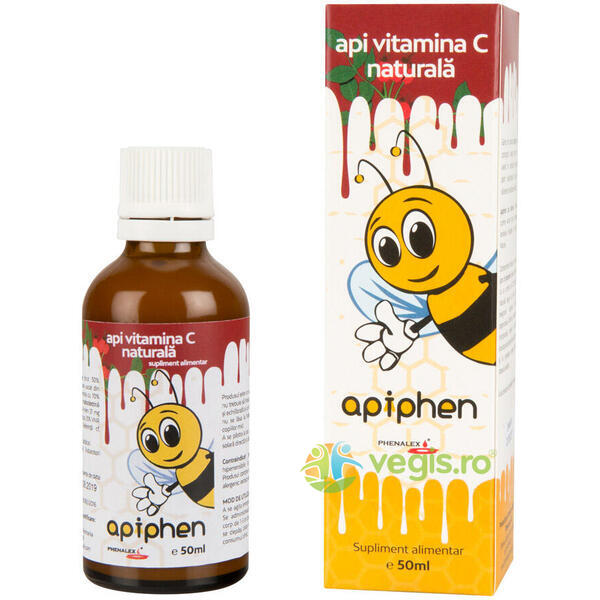 Apiphen Api Vitamina C Naturala 50ml, PHENALEX, Imunitate, 1, Vegis.ro