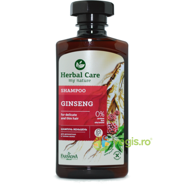Herbal Care Sampon Cu Extract De Ginseng Pentru Par Subtire, Fin 330ml, FARMONA, Cosmetice Par, 1, Vegis.ro