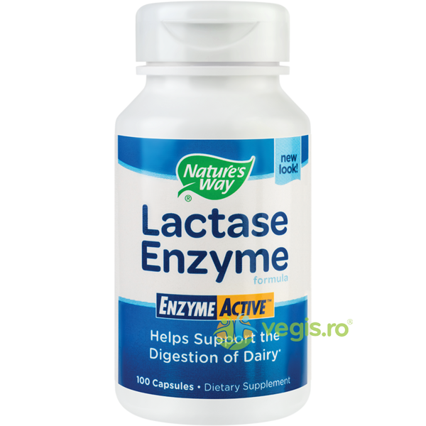Lactase Enzyme Active 100cps Secom,, NATURE'S  WAY, Capsule, Comprimate, 1, Vegis.ro