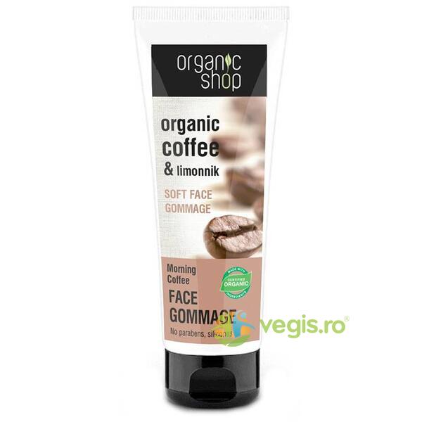 Gommage Facial Morning Coffee 75ml, ORGANIC SHOP, Cosmetice ten, 1, Vegis.ro