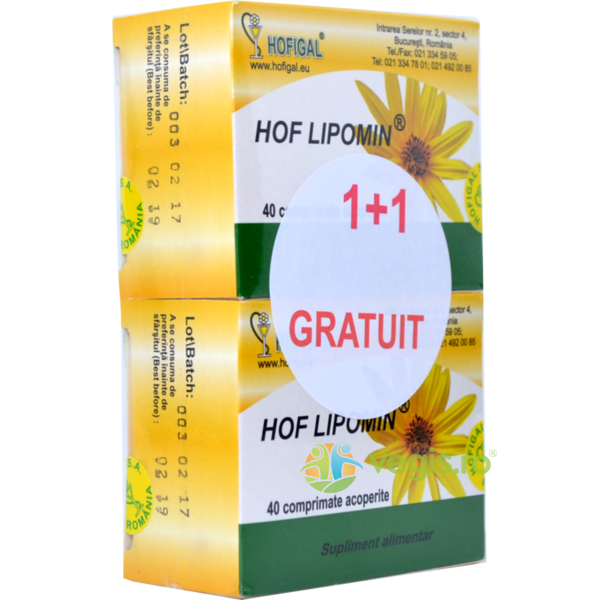 Hof Lipomin 40tb 1+1 Gratis, HOFIGAL, Capsule, Comprimate, 1, Vegis.ro