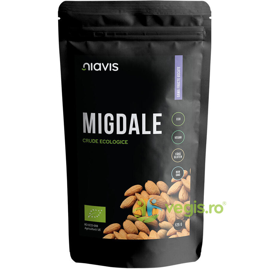 Migdale Crude Ecologice/Bio 125g 125g Alimentare