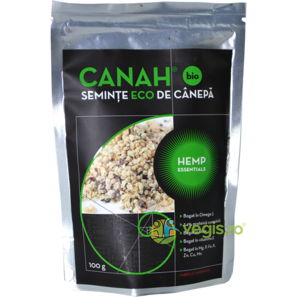 Seminte Decorticate de Canepa Ecologice/Bio 100g, CANAH, Nuci, Seminte, 1, Vegis.ro