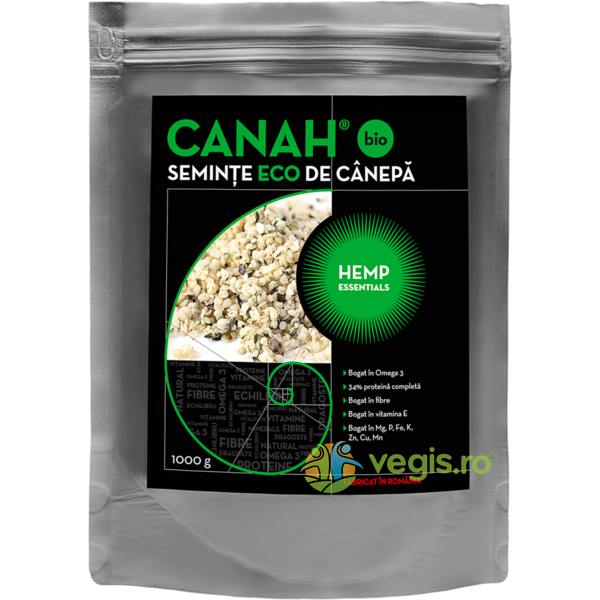Seminte Decorticate de Canepa Ecologice/Bio 1kg, CANAH, Nuci, Seminte, 1, Vegis.ro