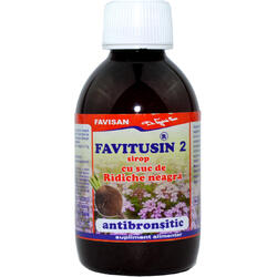 Favitusin 2 - Sirop Antibronsitic cu Suc de Ridiche Neagra 200ml FAVISAN