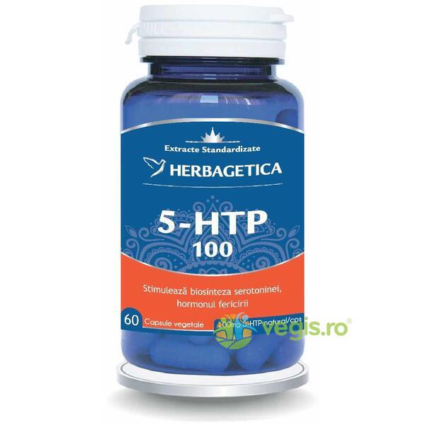 5-HTP 100 60Cps, HERBAGETICA, Capsule, Comprimate, 1, Vegis.ro