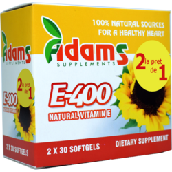 Pachet Vitamina E naturala 400ui 30cps 2 la pret de 1 ADAMS VISION