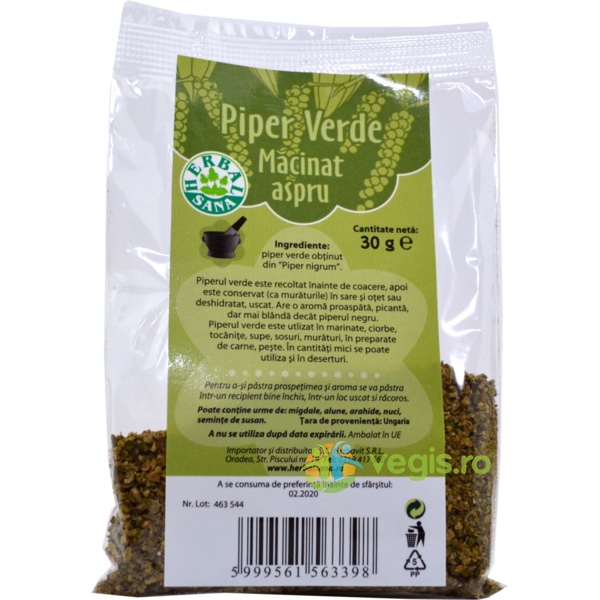 Piper Verde Macinat Aspru 30g, HERBAVIT, Condimente, 1, Vegis.ro