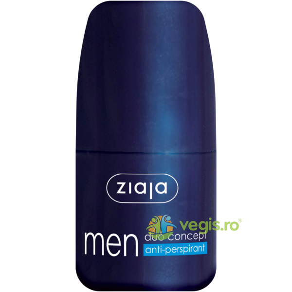 Antiperspirant Roll-On Men Energizant 60ml, ZIAJA, Deodorante naturale, 1, Vegis.ro