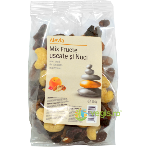 Mix Fructe Uscate si Nuci 130g, ALEVIA, Nuci, Seminte, 1, Vegis.ro