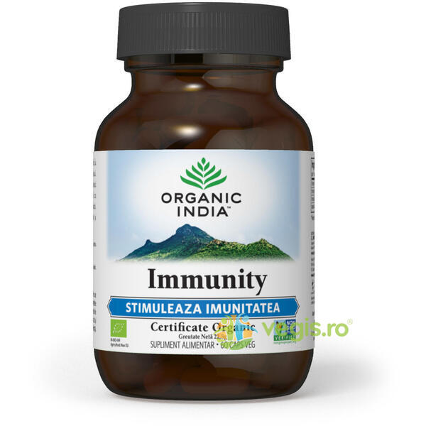Immunity Ecologic/Bio 60cps vegetale, ORGANIC INDIA, Capsule, Comprimate, 1, Vegis.ro