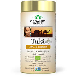 Ceai Tulsi cu Lamaie si Ghimbir Ecologic/Bio 100g ORGANIC INDIA