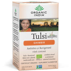 Ceai Tulsi cu Ghimbir Ecologic/Bio 18pl ORGANIC INDIA