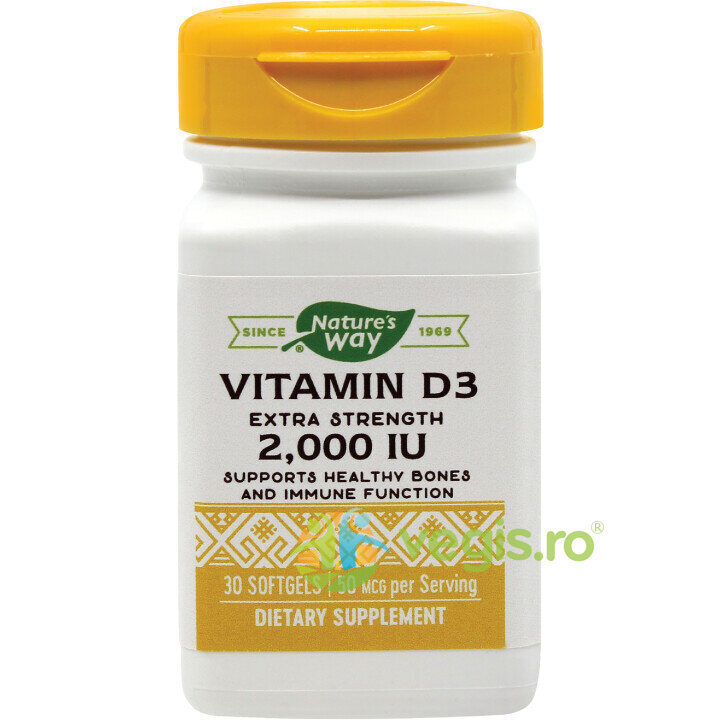 Vitamina D3 2000ui (Adulti) 30cps Secom, Natures Way