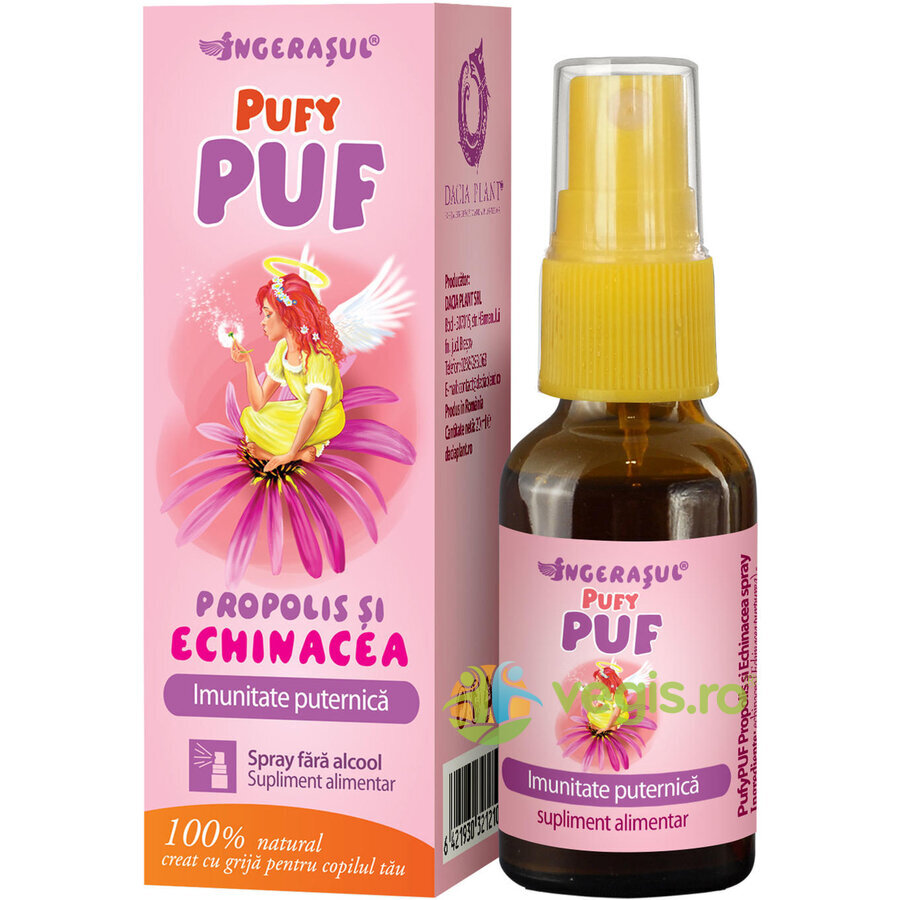 Pufy Puf Ingerasul – Propolis Si Echinacea Spray Fara Alcool 20ml DACIA PLANT
