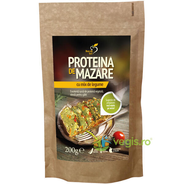 Proteina De Mazare Cu Mix De Legume 200g, DACIA PLANT, Pulberi & Pudre, 2, Vegis.ro
