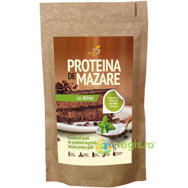 Proteina De Mazare Cu Stevie 200g, DACIA PLANT, Pulberi & Pudre, 2, Vegis.ro