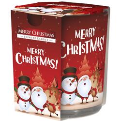 Lumanare Parfumata in Pahar Imprimat Merry Christmas BISPOL
