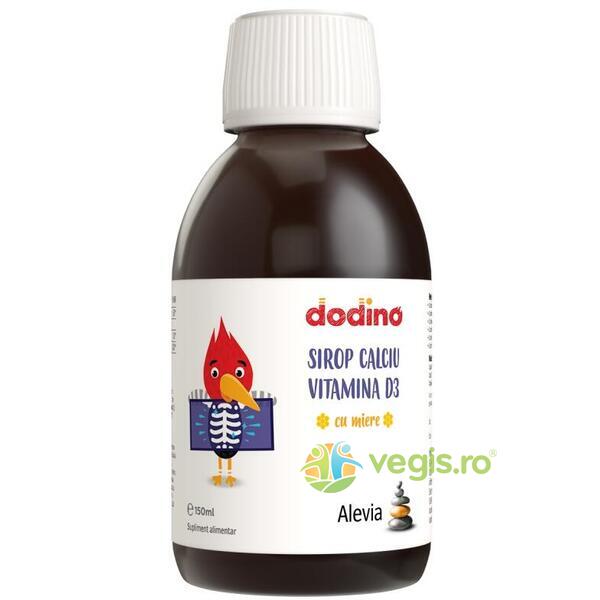 Dodino Sirop Calciu +D3 cu Miere 150ml, ALEVIA, Vitamine, Minerale & Multivitamine, 3, Vegis.ro