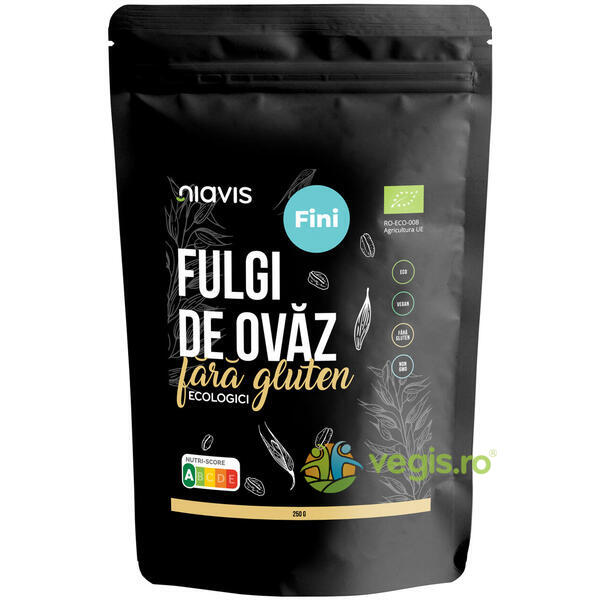 Fulgi De Ovaz Fara Gluten, Fini, Ecologici/Bio 250g NIAVIS, Fulgi, Musli, 1, Vegis.ro