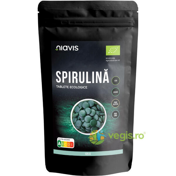 Spirulina Tablete Ecologice/Bio 125g, NIAVIS, Capsule, Comprimate, 1, Vegis.ro