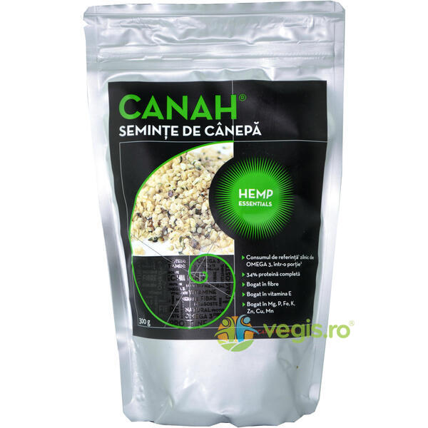 Seminte Decorticate De Canepa 300gr, CANAH, Superalimente, 1, Vegis.ro
