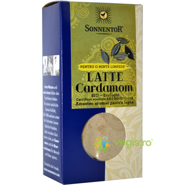 Latte Cardamon Ecologic/Bio 45g, SONNENTOR, Mirodenii prajituri, 1, Vegis.ro