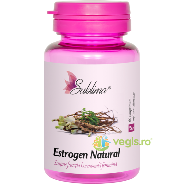 Estrogen Natural 60Cpr + Mladite De Zmeur 50ml Pachet 1+1 GRATIS, DACIA PLANT, Capsule, Comprimate, 3, Vegis.ro
