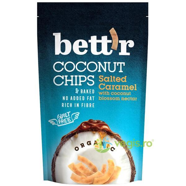 Chips-uri de Cocos si Caramel Sarat Ecologici/Bio 70g, BETTR, Produse din Nuca de Cocos, 1, Vegis.ro